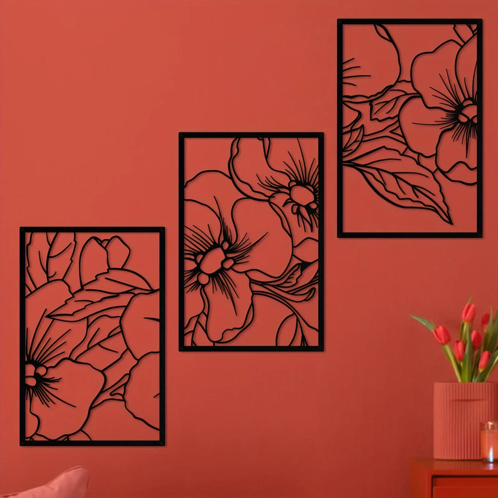 Black Petal Square by PurelyhomeDeco