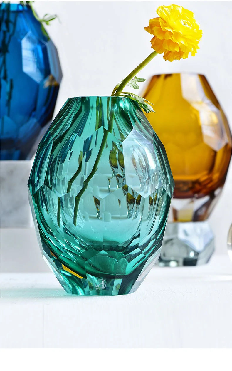 Luxe Angular Glass Vase
