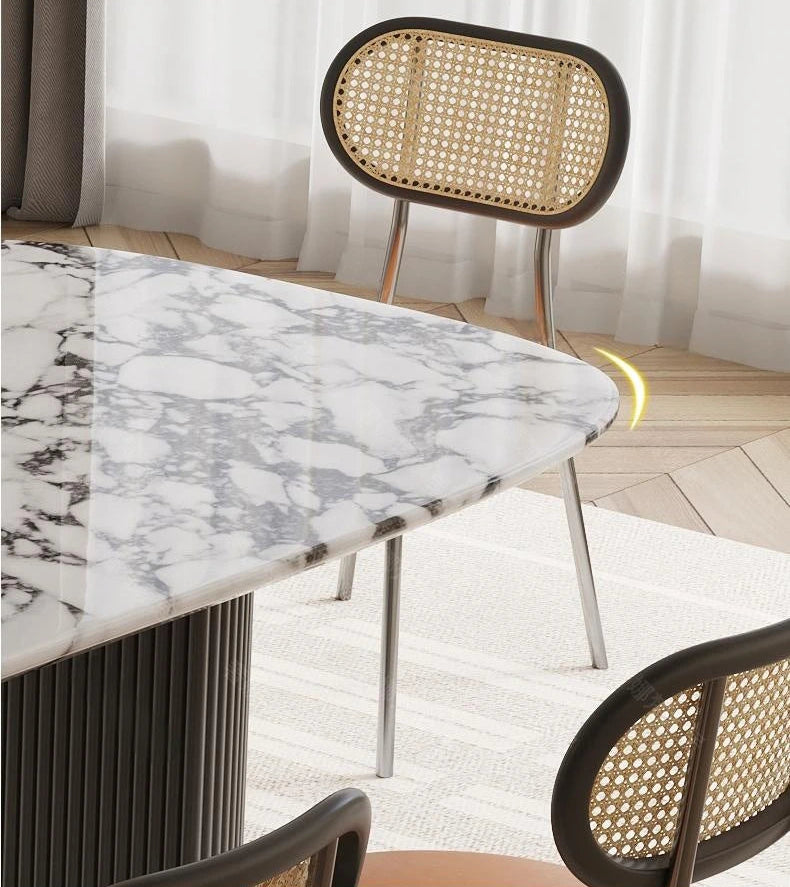 MAISONÉA™ French Cream Marble Dining Table