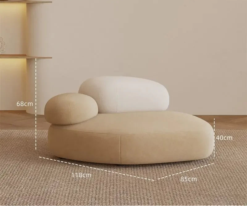 SERÉA™ Cobblestone Curve Sofa | Modern Light Luxury Living Seat