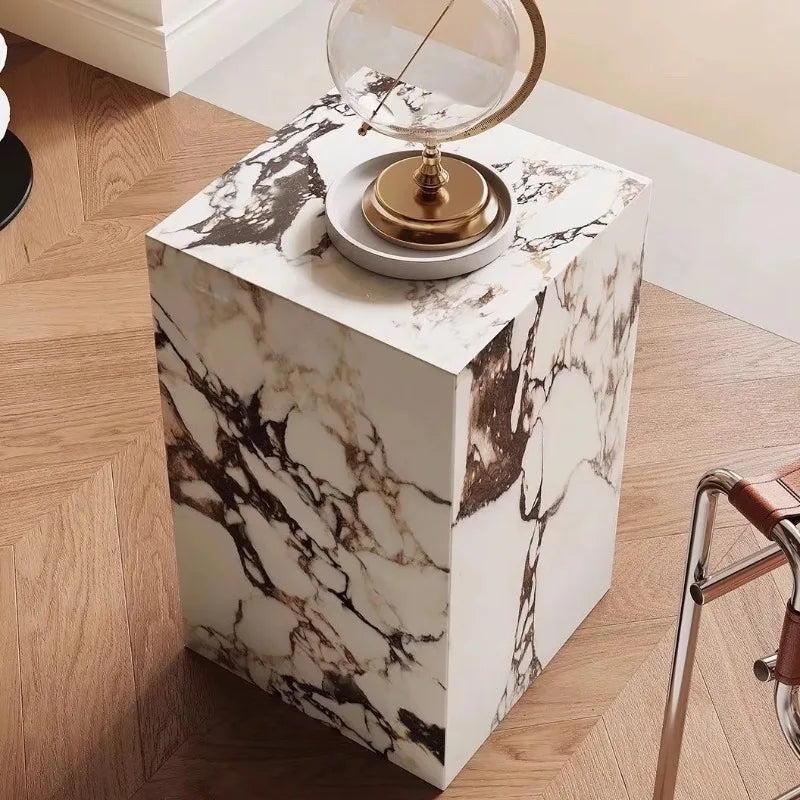 Linea Bulgari Edge Rock Slab Corner Table by PurelyhomeDeco