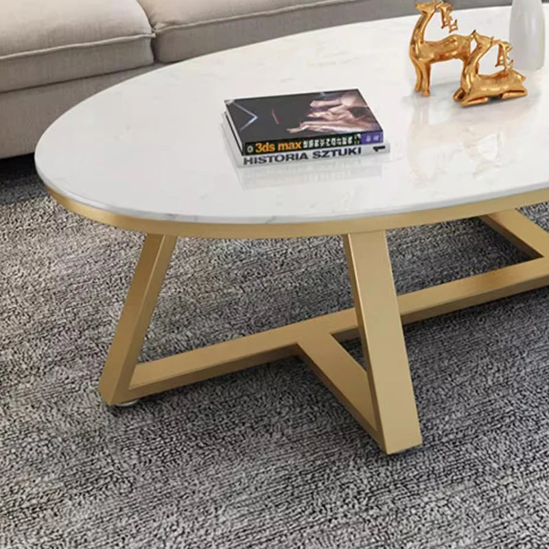 Verona™ Oval Marble Coffee Table – Modern Luxury Living Room Table by PurelyhomeDeco