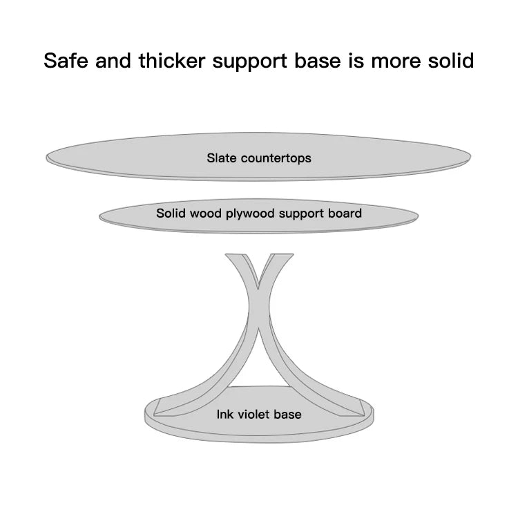 SILORA White Marble Round Dining Table with Turntable