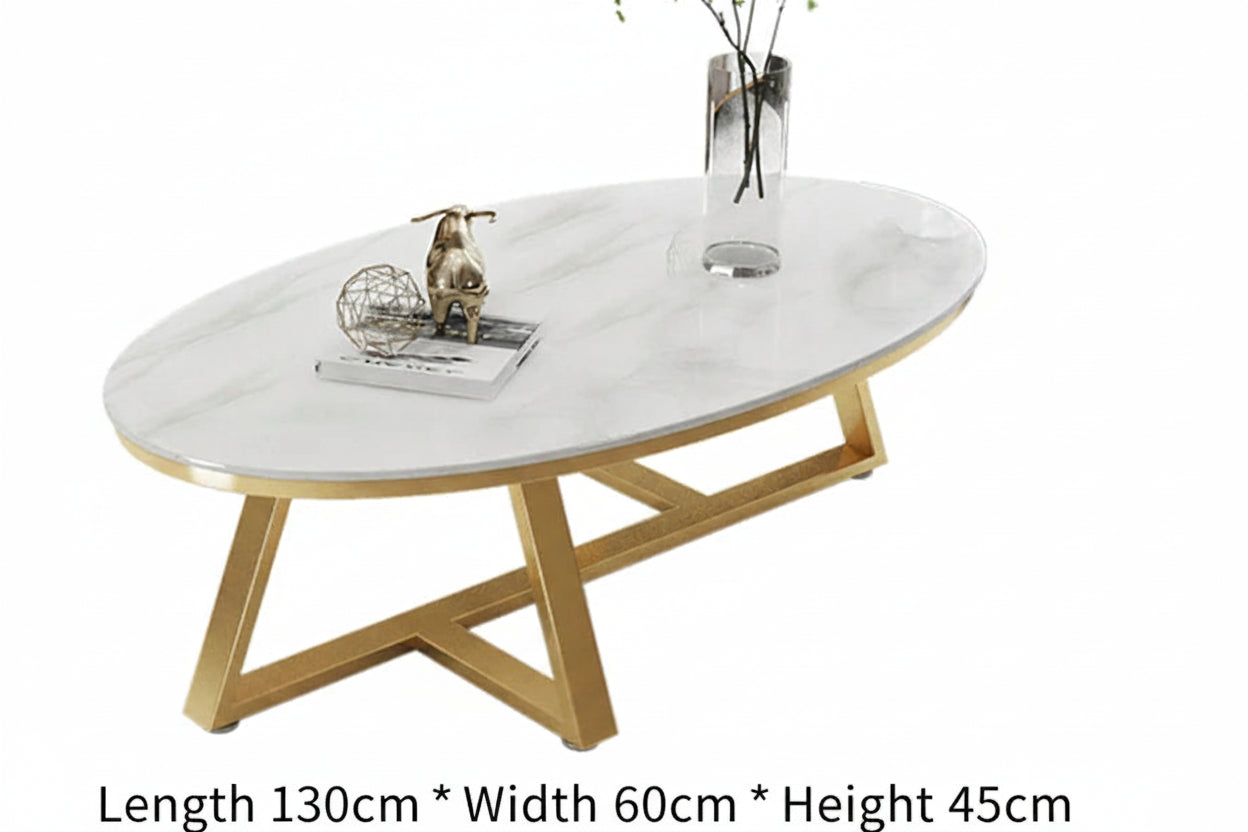 Verona™ Oval Marble Coffee Table – Modern Luxury Living Room Table by PurelyhomeDeco
