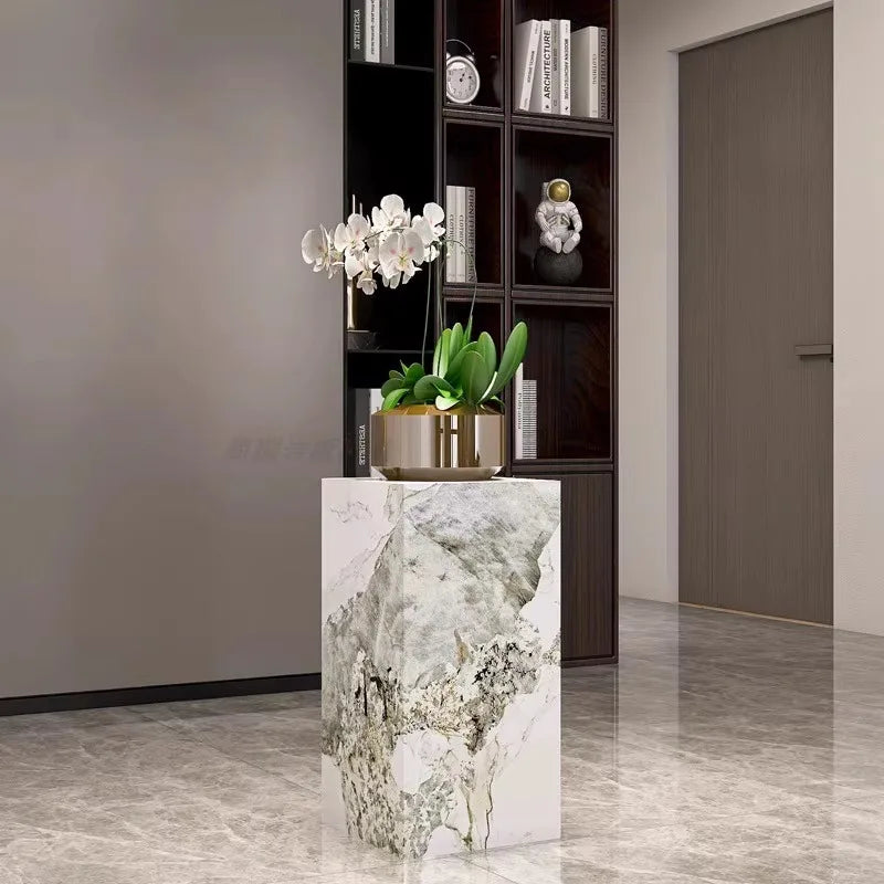 Linea Bulgari Edge Rock Slab Corner Table by PurelyhomeDeco