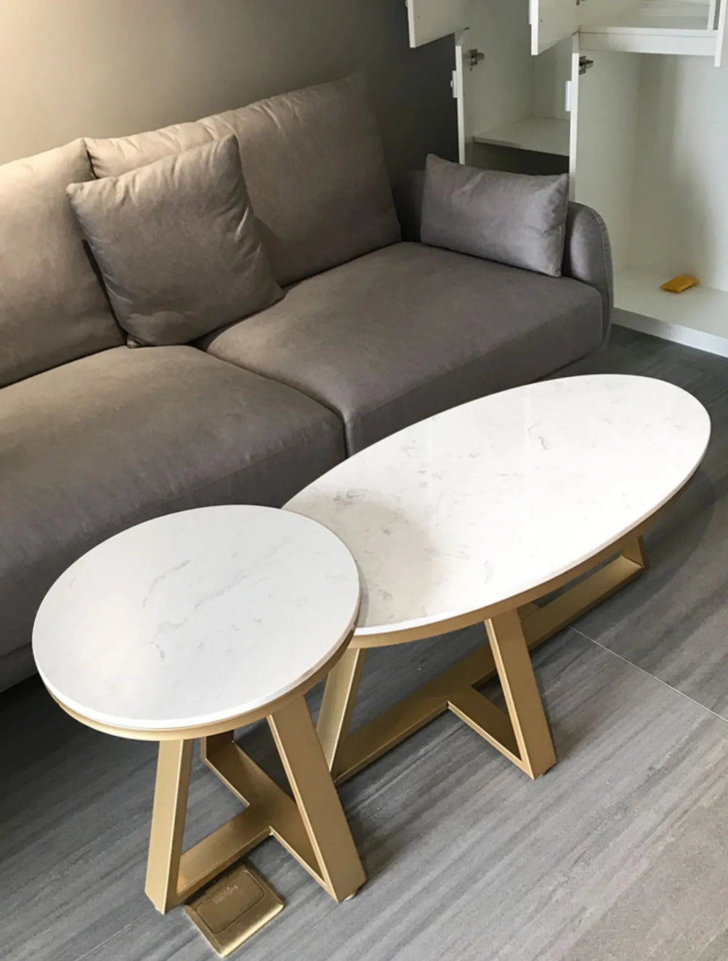 Verona™ Oval Marble Coffee Table – Modern Luxury Living Room Table by PurelyhomeDeco