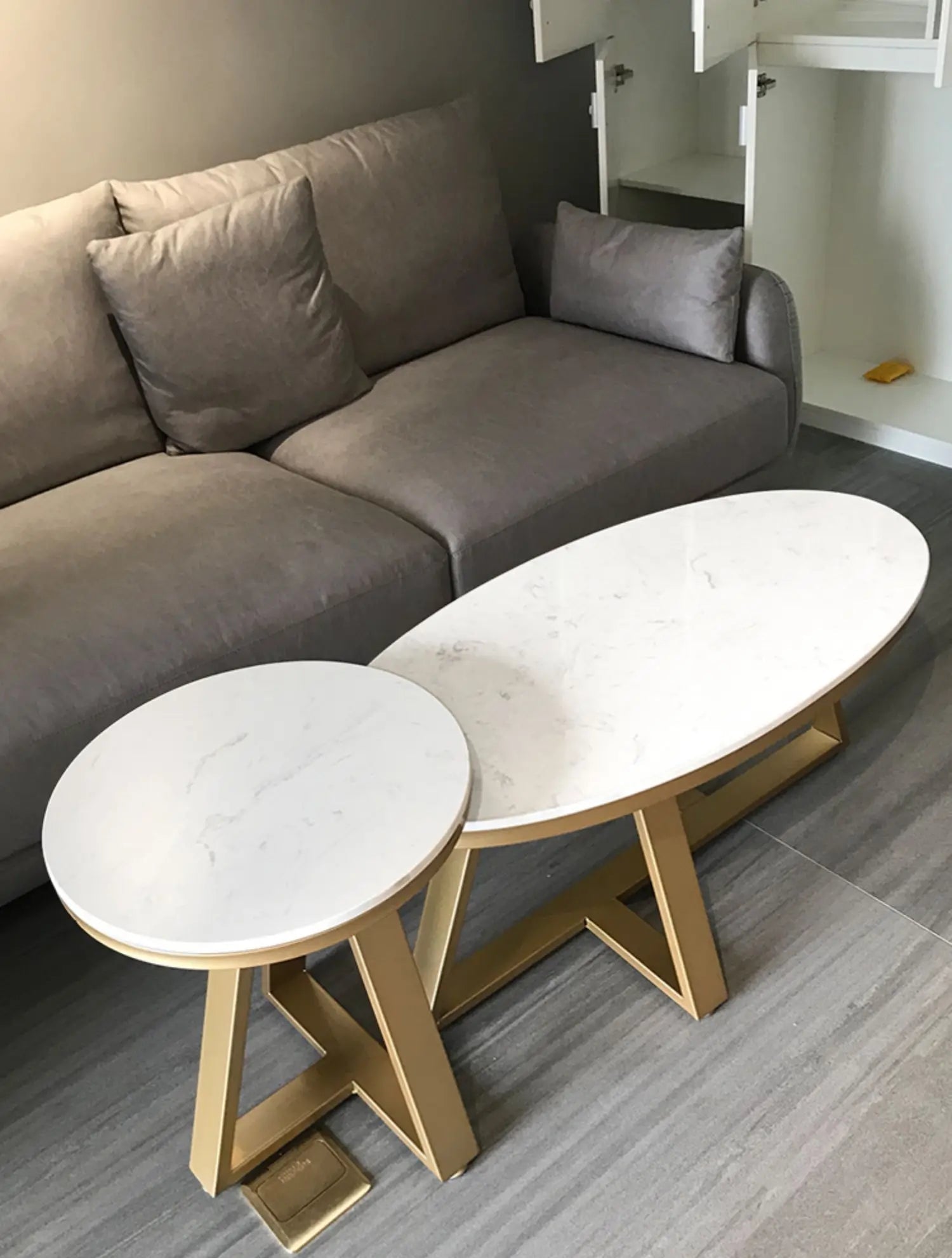 Verona™ Oval Marble Coffee Table – Modern Luxury Living Room Table by PurelyhomeDeco