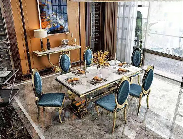 ZANORIA™ Elite Gold Structure Dining Set