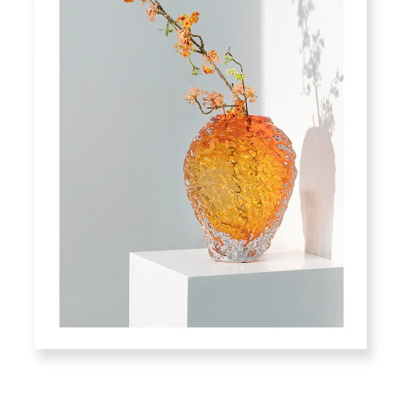 Amber Ripple Vase