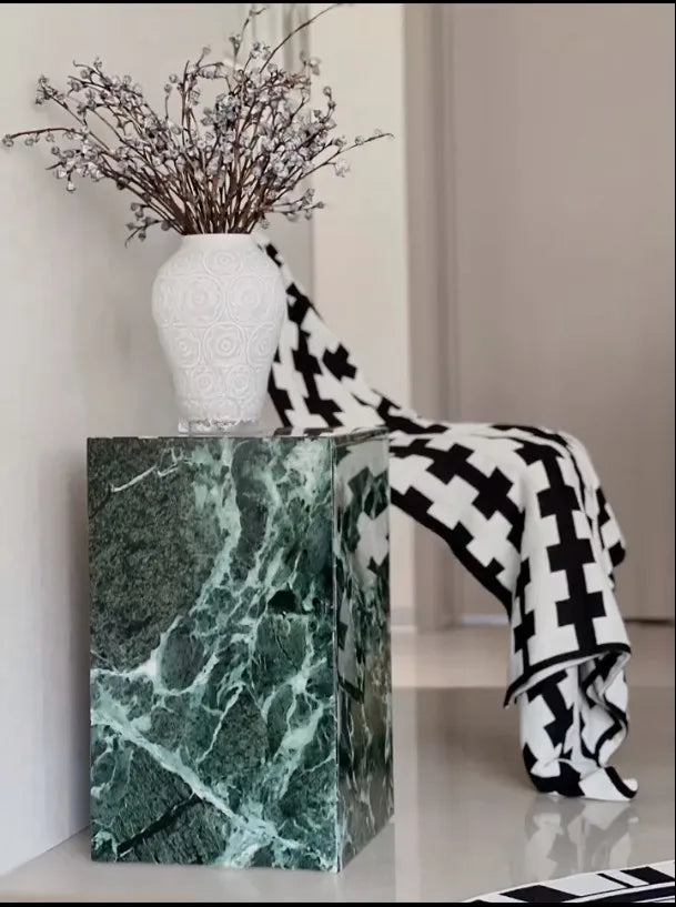 Linea Bulgari Edge Rock Slab Corner Table by PurelyhomeDeco