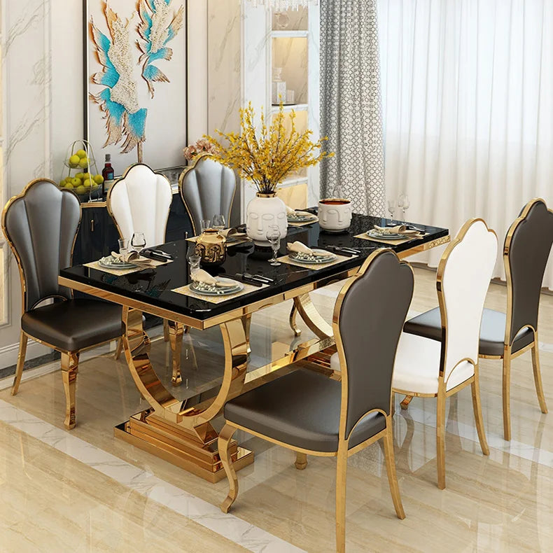 ZANORIA™ Elite Gold Structure Dining Set