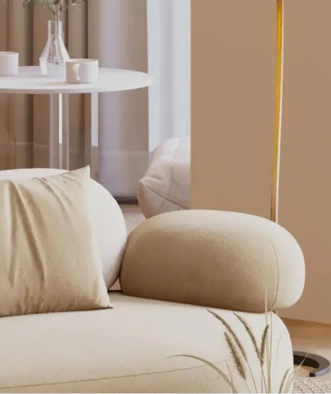 SERÉA™ Cobblestone Curve Sofa | Modern Light Luxury Living Seat