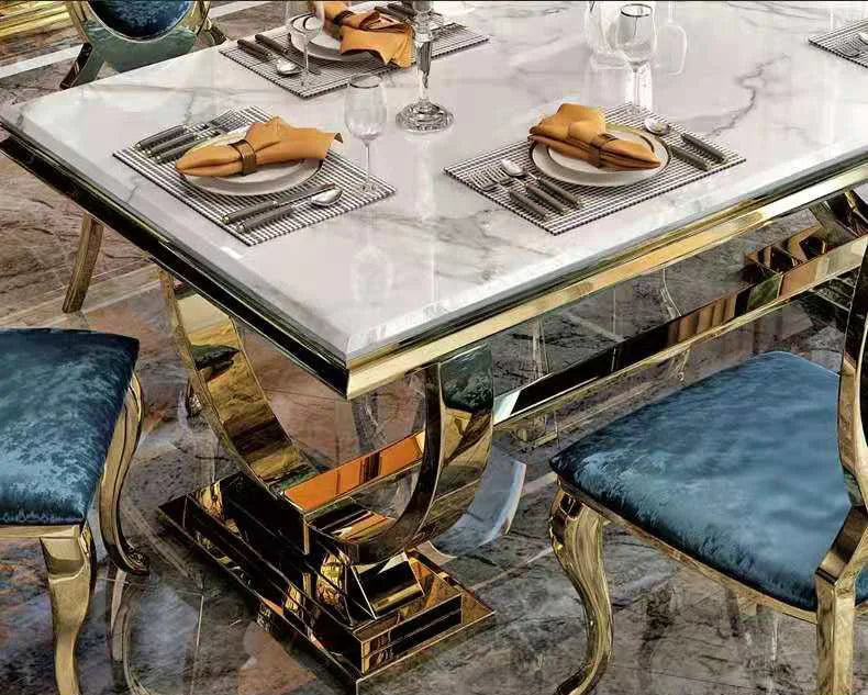 ZANORIA™ Elite Gold Structure Dining Set