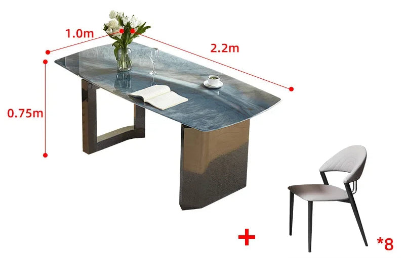 SILORA Premium Crystal Stone Dining Collection