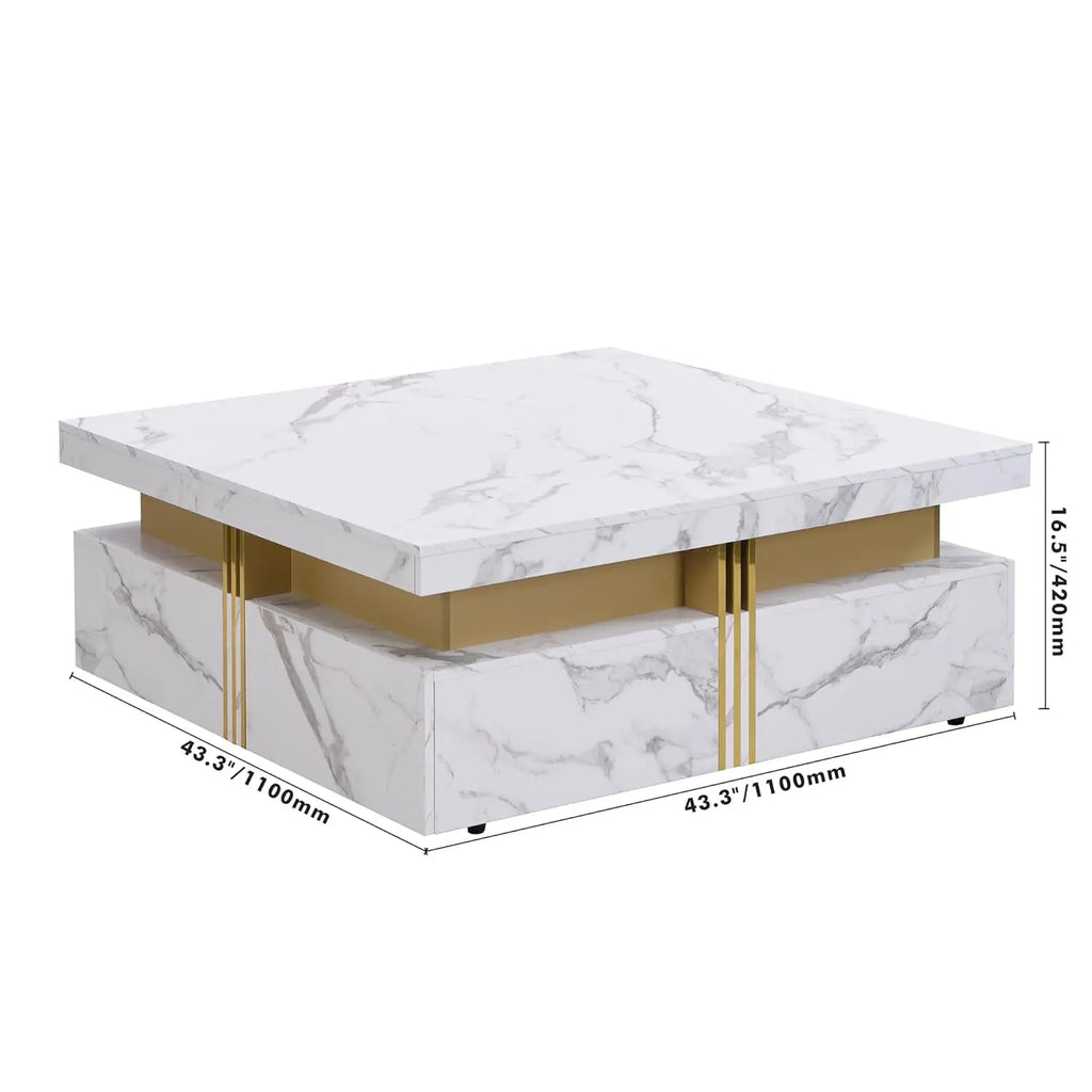 AURUM VAULT™ Modern Square Coffee Table by PurelyhomeDeco