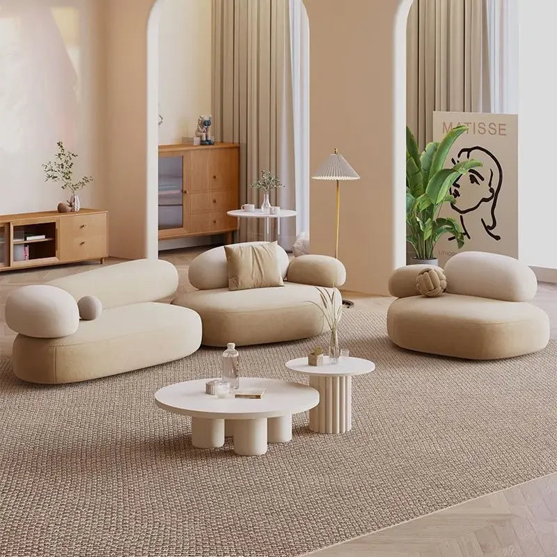 SERÉA™ Cobblestone Curve Sofa | Modern Light Luxury Living Seat