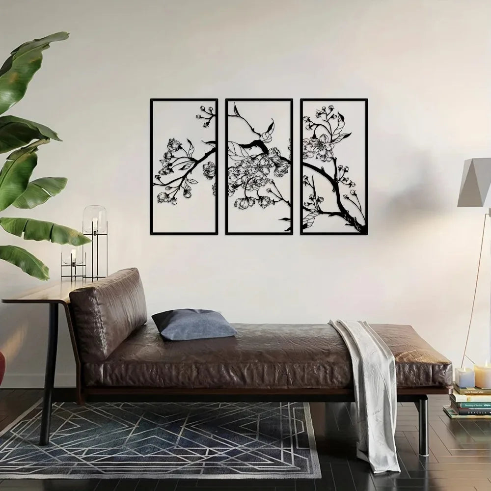 Black Petal Square by PurelyhomeDeco