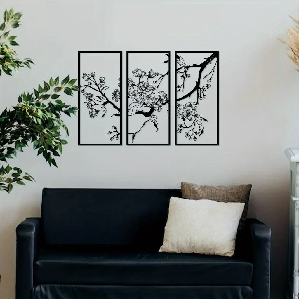 Black Petal Square by PurelyhomeDeco