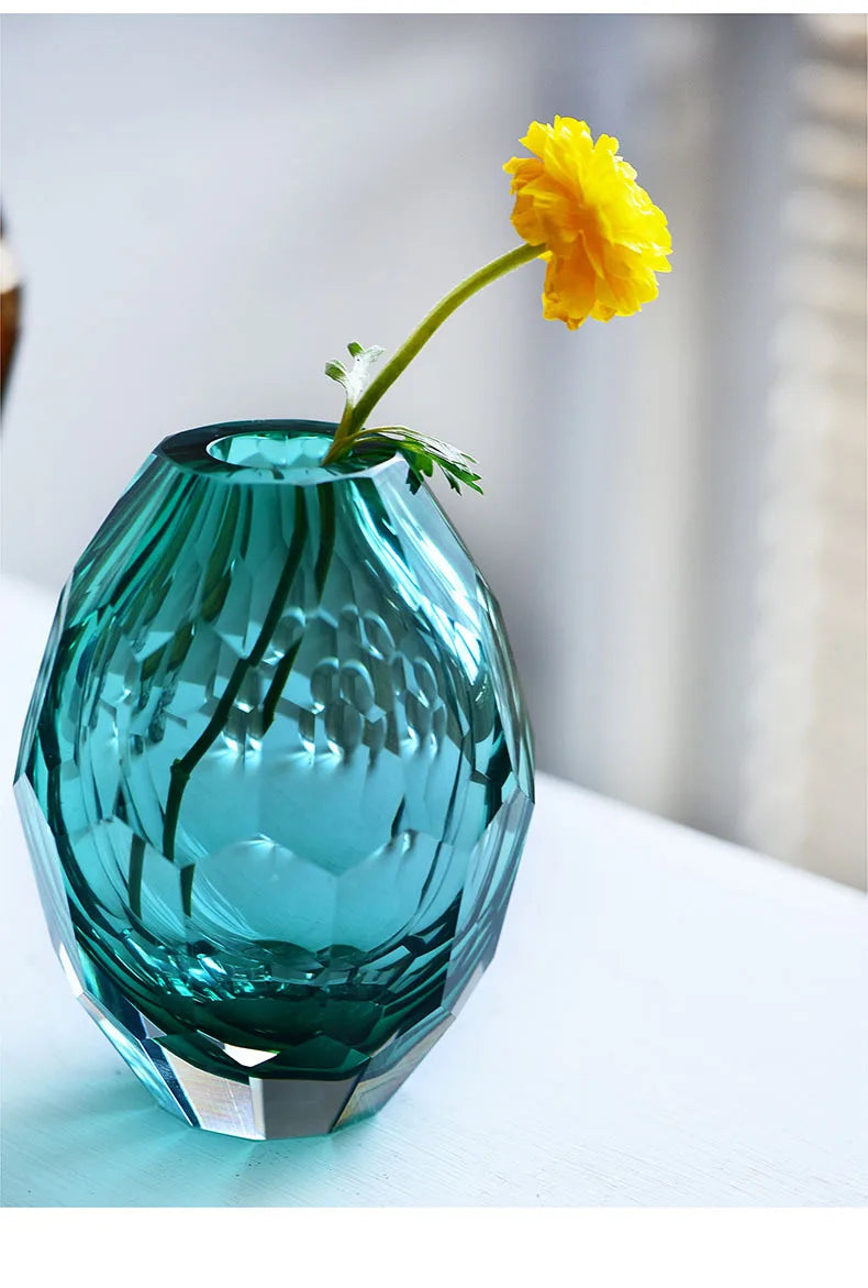 Luxe Angular Glass Vase
