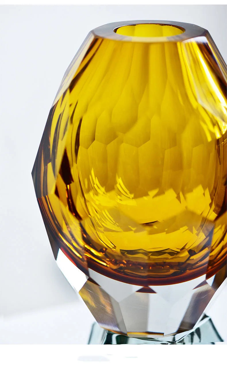 Luxe Angular Glass Vase