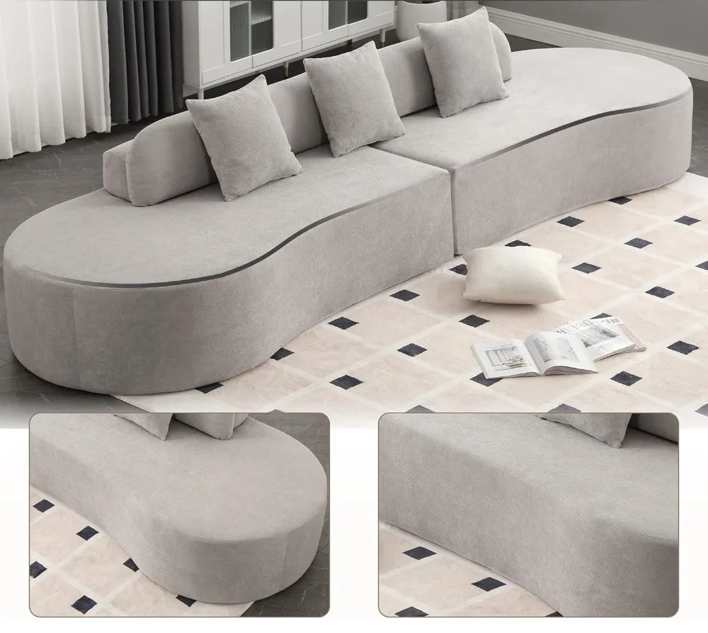 ARCOVA GRAND™ 130.5" Curved Sectional | Sculptural Cloud Couch