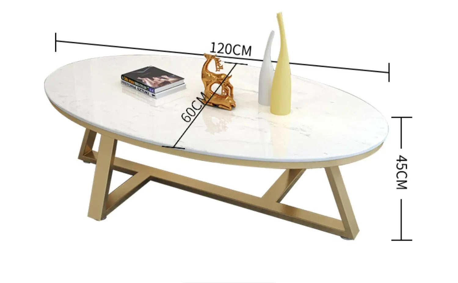 Verona™ Oval Marble Coffee Table – Modern Luxury Living Room Table by PurelyhomeDeco