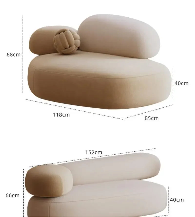 SERÉA™ Cobblestone Curve Sofa | Modern Light Luxury Living Seat