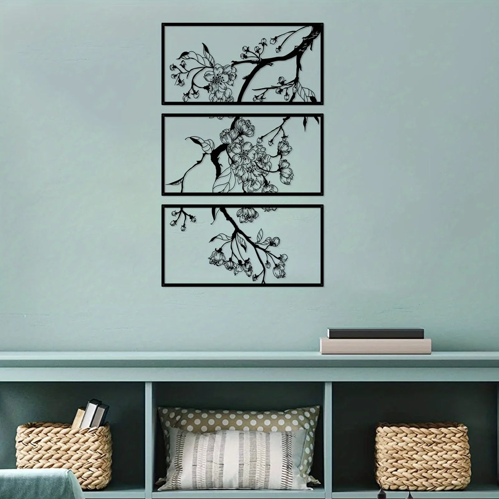 Black Petal Square by PurelyhomeDeco