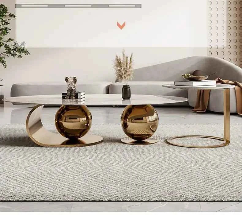 Alba Scultura™ – Designer Irregular White Marble Coffee Table by PurelyhomeDeco