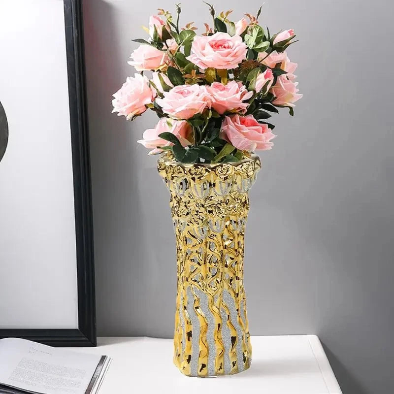 Aurelia Gold Porcelain Vase