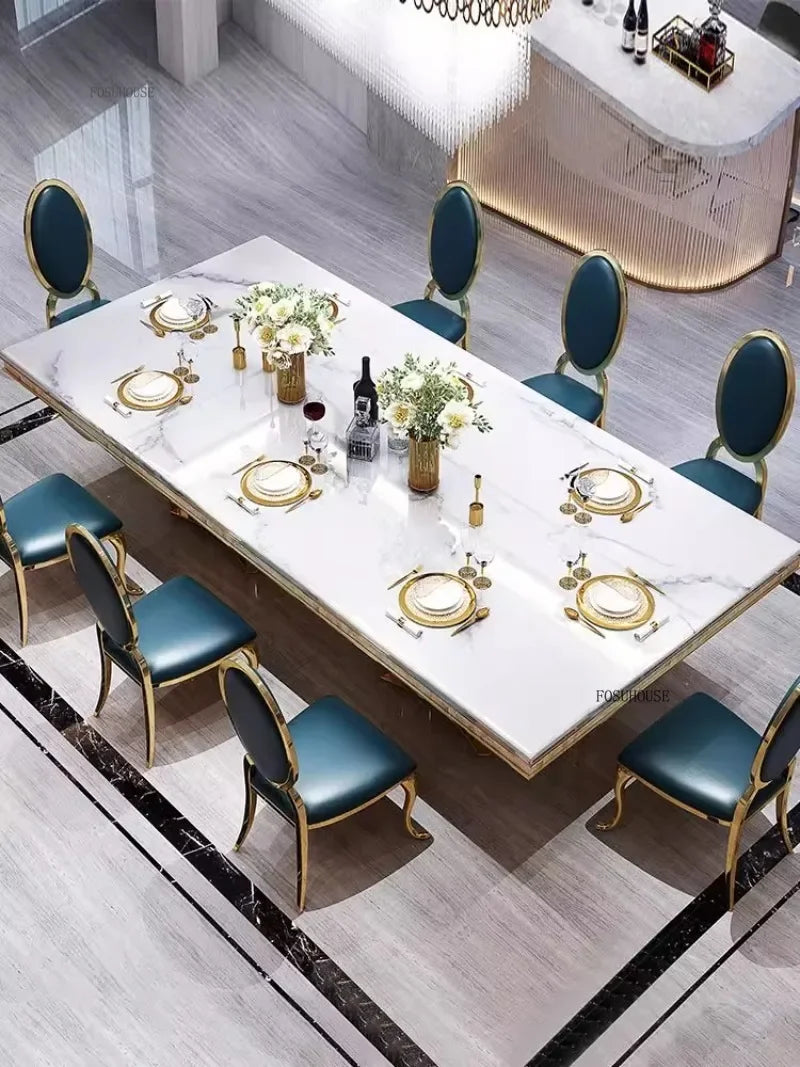 VELORIA™Italian White Marble Dining Set