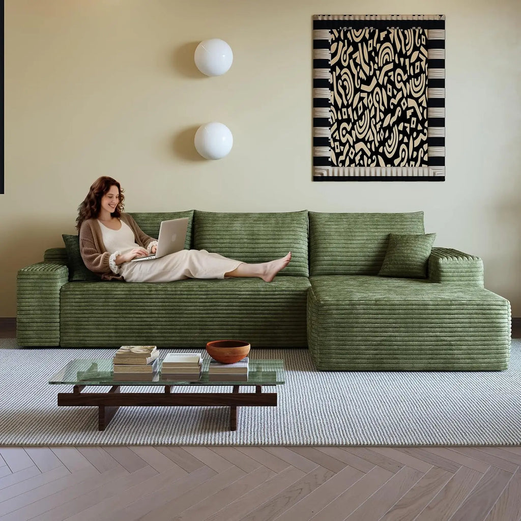 MODULÉ 108™ Modern L-Shape Sectional | Deep Seat Boneless Modular Sofa