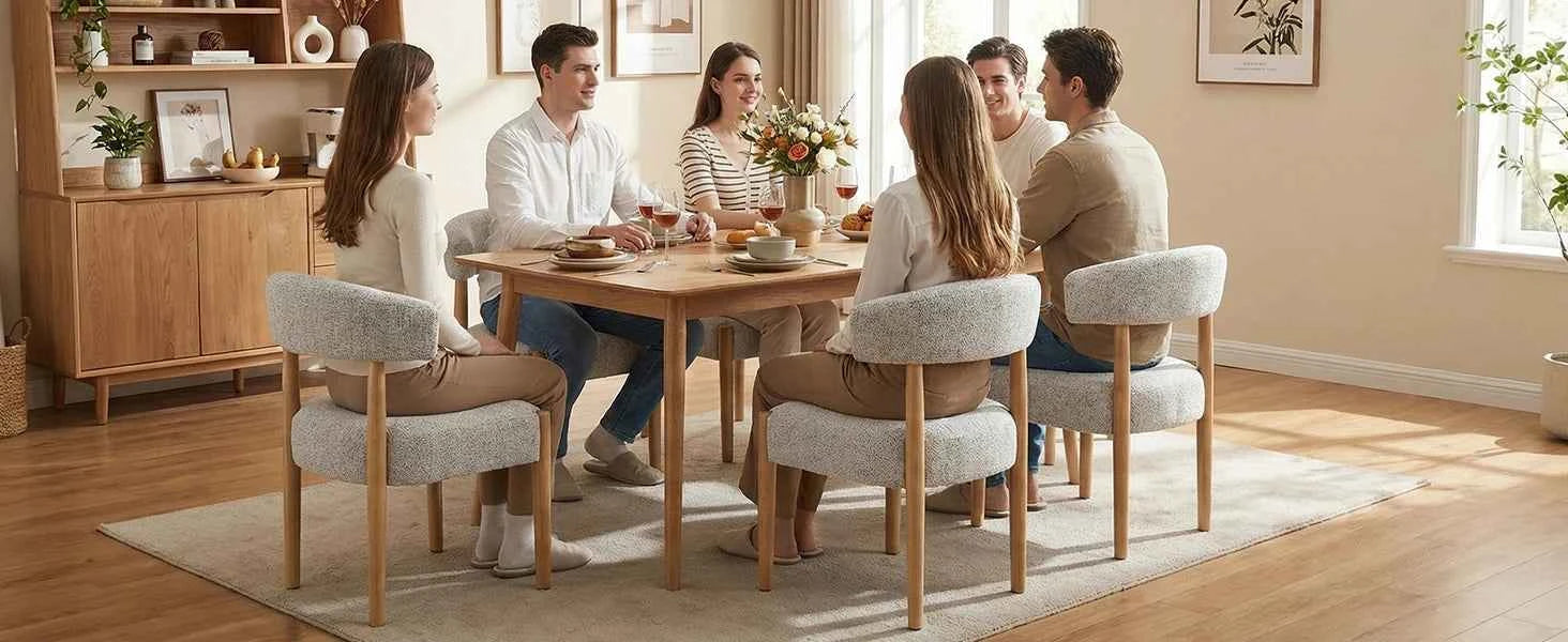 Curvena™ Upholstered Dining Chairs – Set of 4 by PurelyhomeDeco