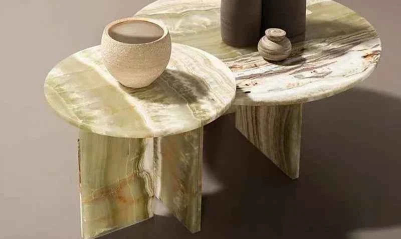 Rosé Imperiale™ – Italian Pink Marble Coffee Table Set by PurelyhomeDeco