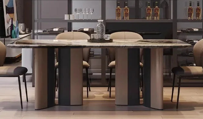 INKÉRA™ Italian Extendable Ink Stone Dining Set (140–220 cm)