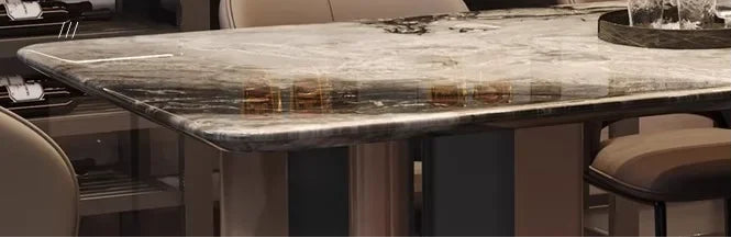 INKÉRA™ Italian Extendable Ink Stone Dining Set (140–220 cm)