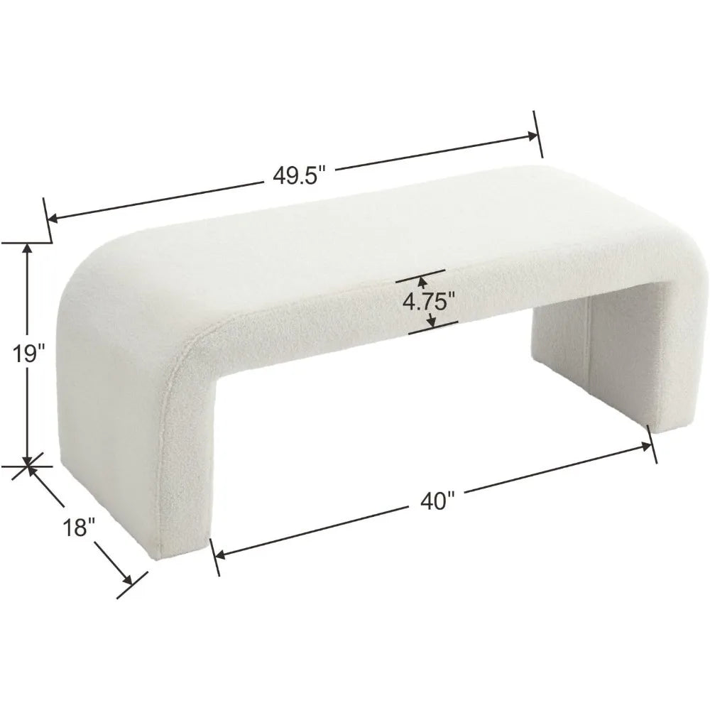 MONETTE ALTO™ Upholstered Ottoman Bench by PurelyhomeDeco