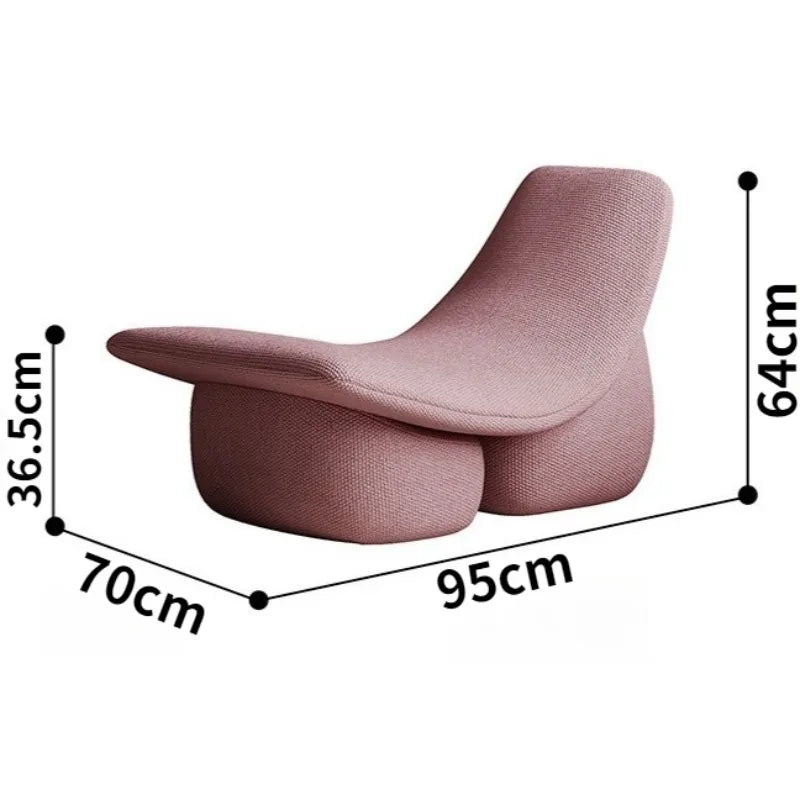 ARCYN™ Modern Arc Sofa | Sculptural Single Fabric Lounge Chair by PurelyhomeDeco