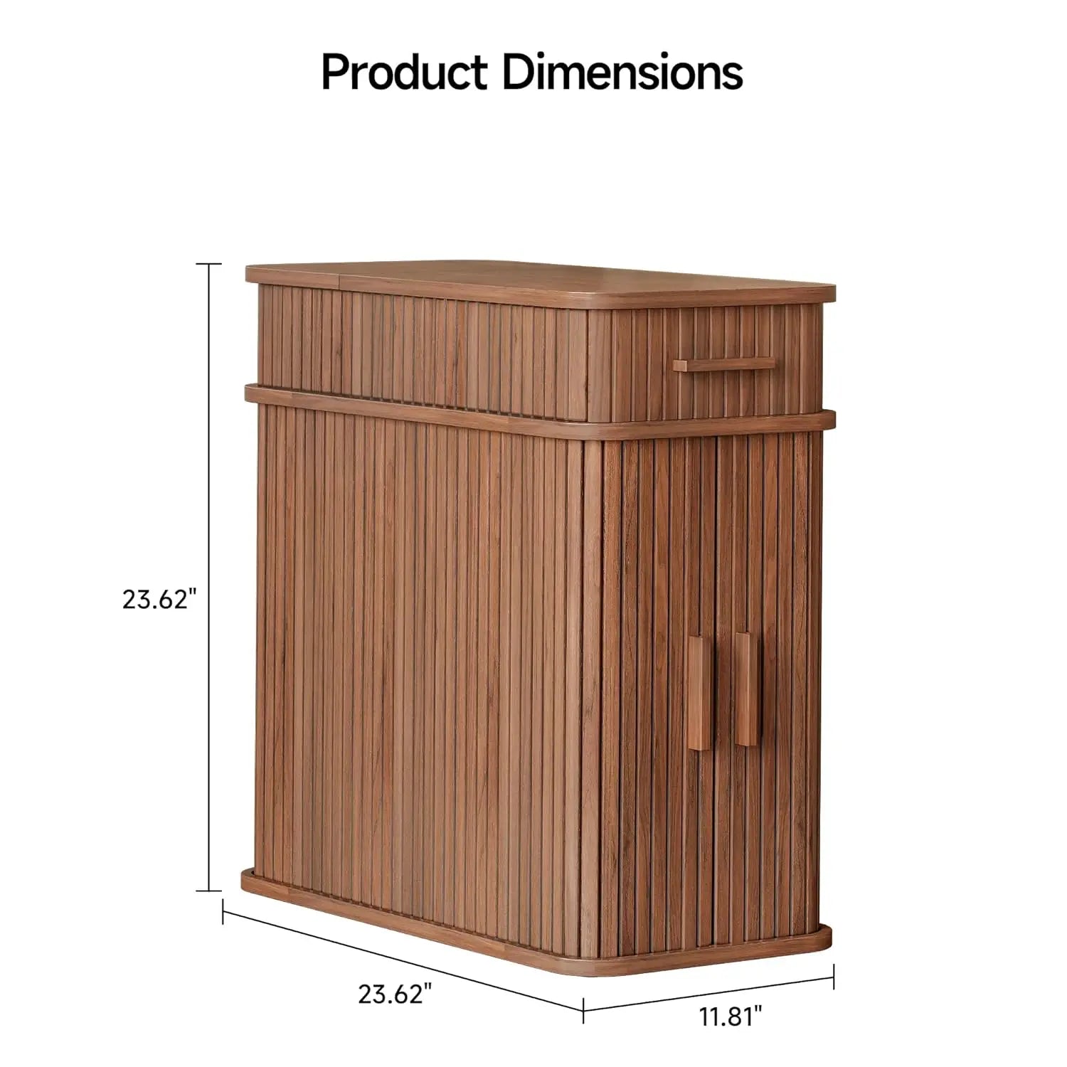 FLUTRA™ Fluted Smart End Table with Charging Station by PurelyhomeDeco