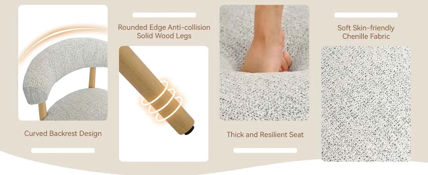 Curvena™ Upholstered Dining Chairs – Set of 4 by PurelyhomeDeco