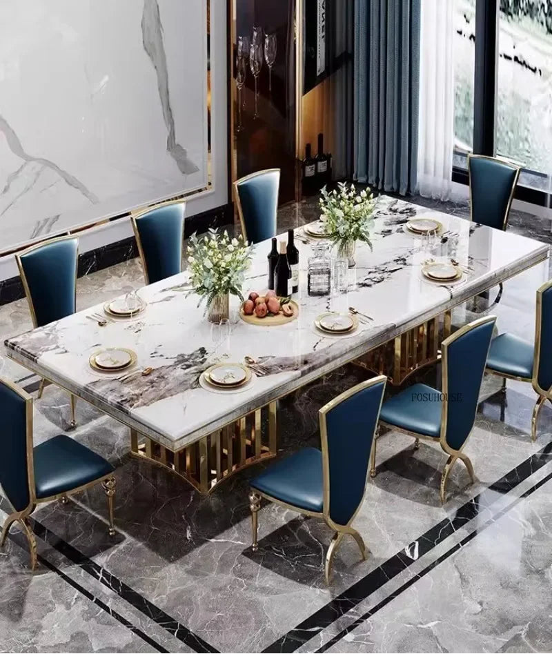 VELORIA™Italian White Marble Dining Set