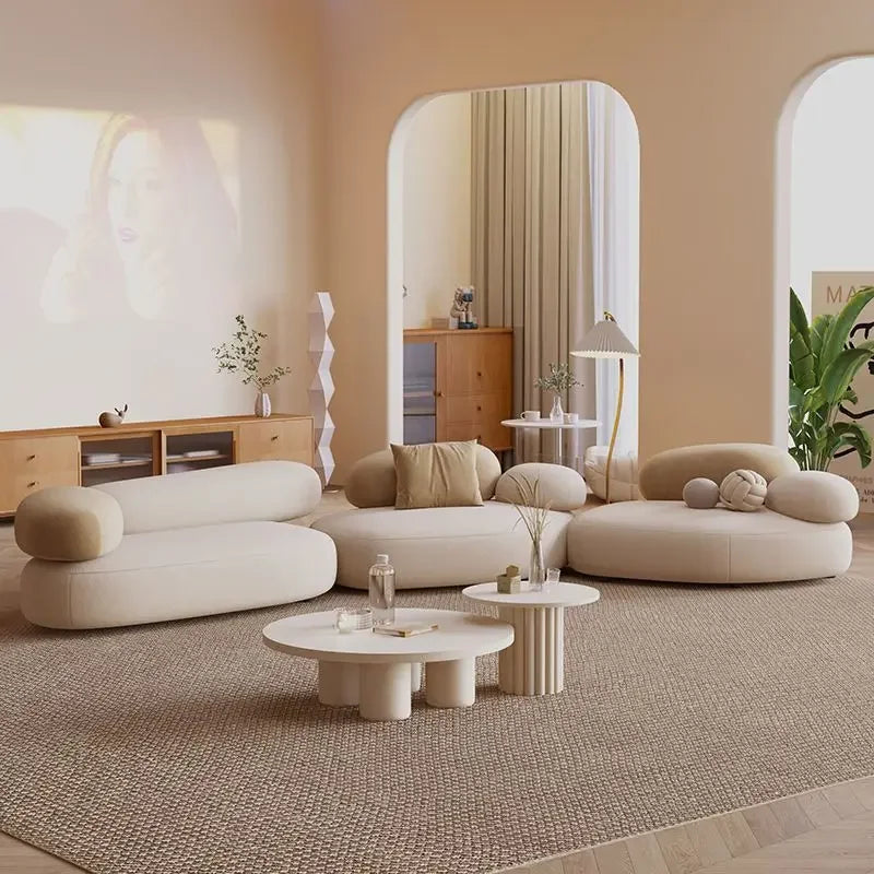 SERÉA™ Cobblestone Curve Sofa | Modern Light Luxury Living Seat