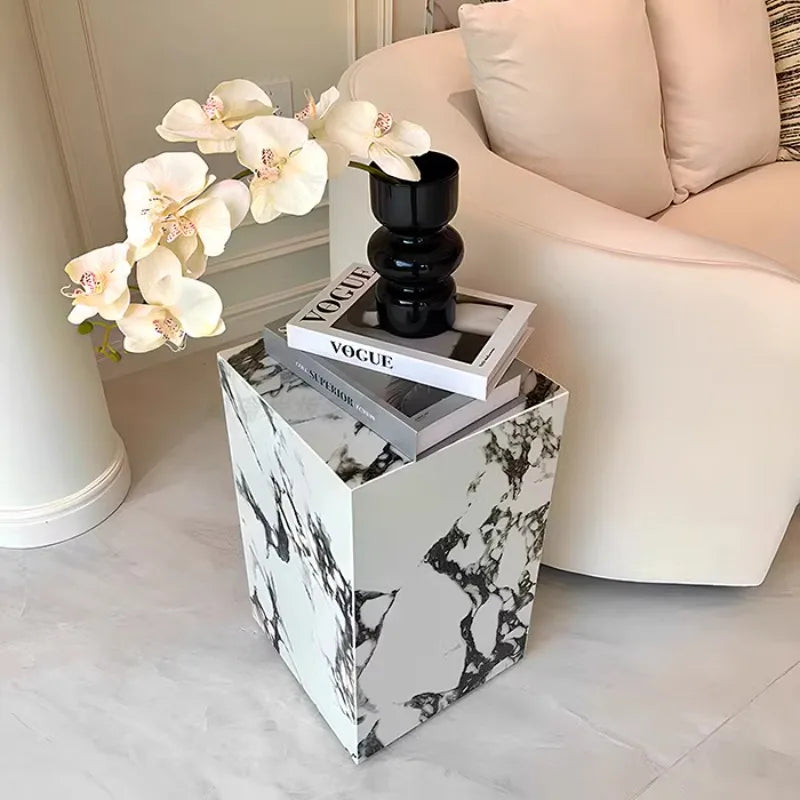 Linea Bulgari Edge Rock Slab Corner Table by PurelyhomeDeco