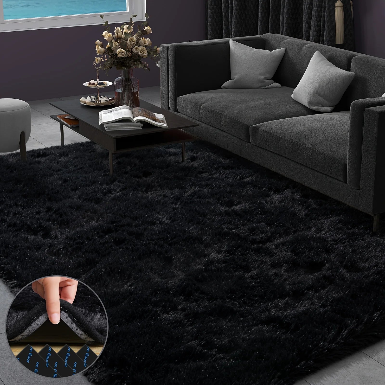 Moonshadow Fluffy Rug