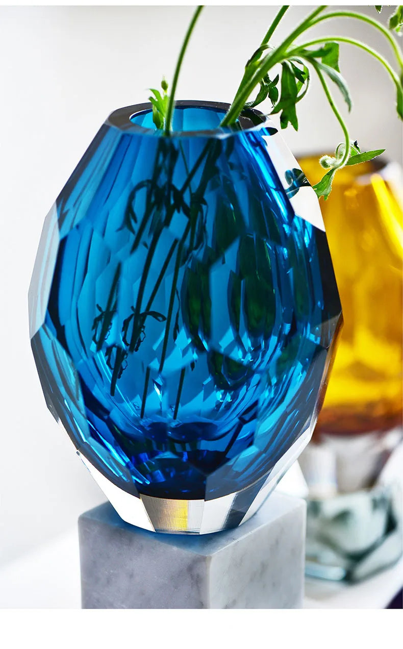 Luxe Angular Glass Vase