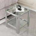 NOVA SIDE™Luxury Gold Glass End Table by PurelyhomeDeco
