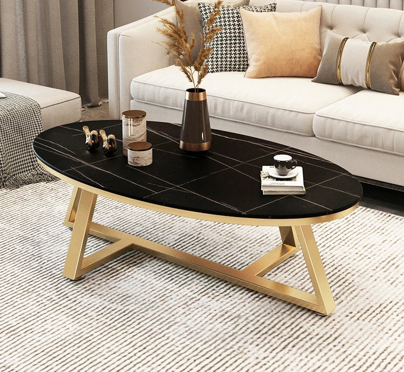 Verona™ Oval Marble Coffee Table – Modern Luxury Living Room Table by PurelyhomeDeco