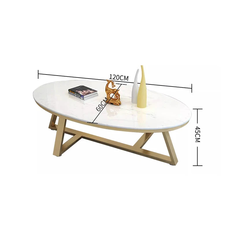 Verona™ Oval Marble Coffee Table – Modern Luxury Living Room Table by PurelyhomeDeco
