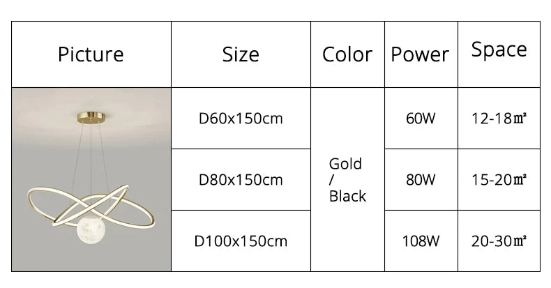 Luna Lux – Moon Shaped Designer Pendant Lamp