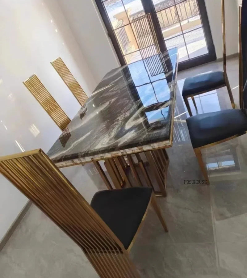 VELORIA™Italian White Marble Dining Set